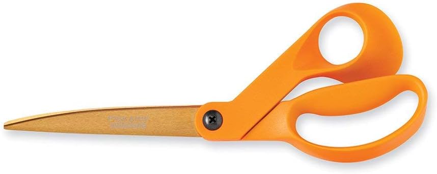 Fiskars 9 Inch Serrated Titanium Nitride Shop Shears (12-96536984): Office Products
