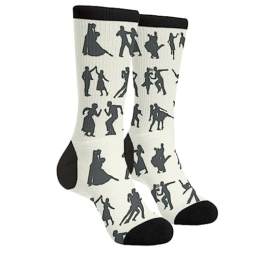 LUMANSITTER Ballroom Dance Dancing Couple Dancers Novelty Fun Crew Socks Fashion Comfortable Men And...