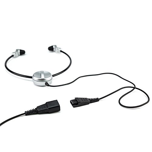 Grundig Business Systems Digta Swingphone 568 Jack (PCC5682), Kopfhörer mit Unterkinnbügel und Klinkenstecker, schwarz / silber