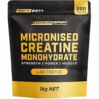 Cyborg Sport Micronised Creatine Monohydrate Powder 1kg | Lab Tested | Pharmaceutical Grade | Easy Mixing | Gym | Strength | Muscle | Brain