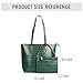 Chinllo Tote Bag for Women, Medium Crocodile Top Handle Handbags Purse Set with Clutch Bag (Dc.Green)