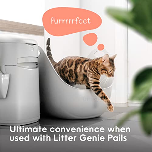 Litter Genie Cat Litter Box | Soft, Flexible Plastic with High Walls and Handles for Privacy and Portability