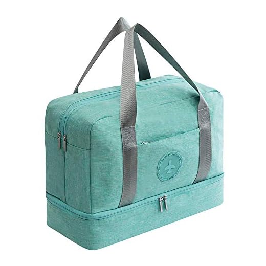 Young & Ming Impermeable Bolsa de Deporte con Compartimento para Zapatos Bolsa de Gimnasio Grande Bolsa de Viaje Bolsa Fin de Semana para Hombre/Mujer, 20L-Azul Claro