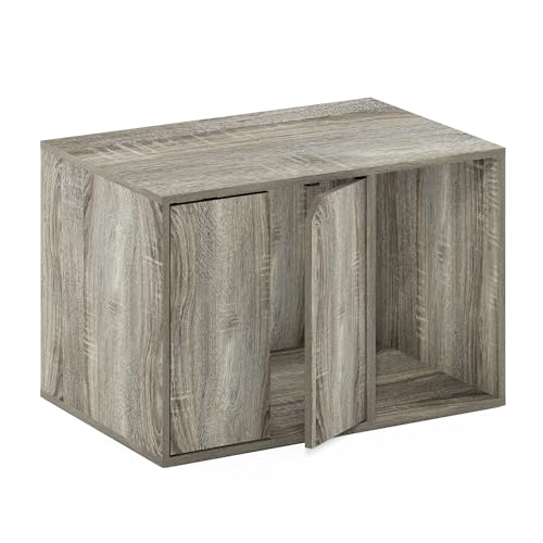Furinno Peli Small Litter Box Enclosure, French Oak Grey by Furinno - Image 4