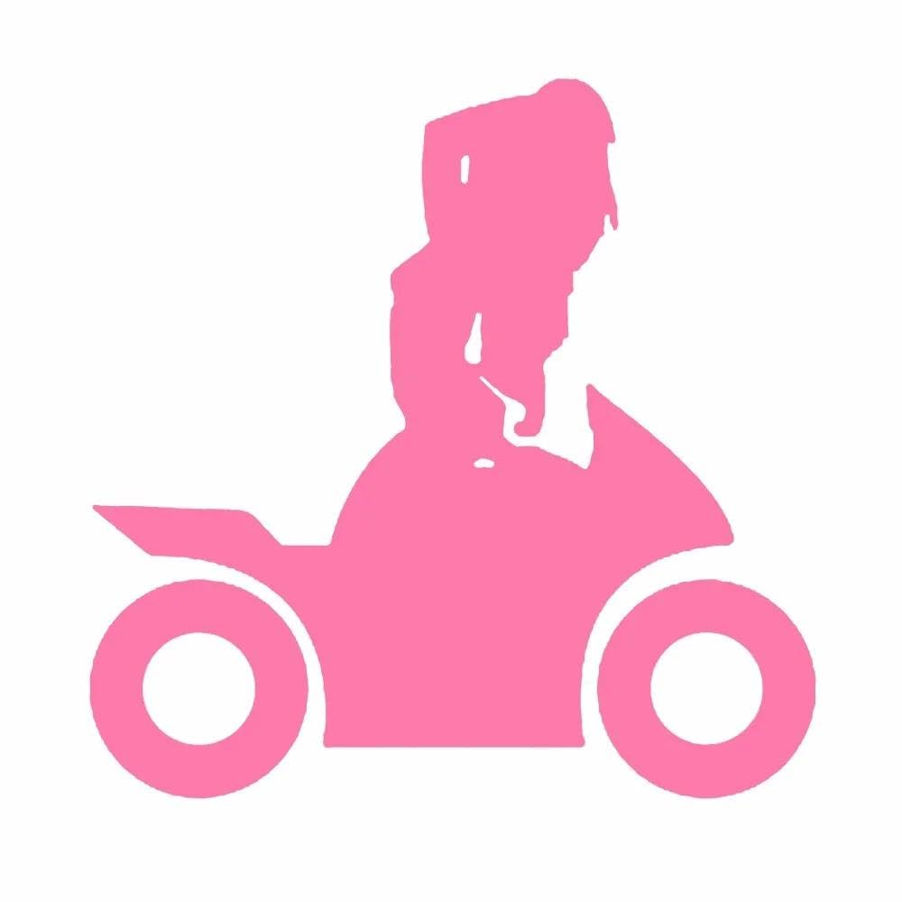 Fashion Beauty and Locomotive Vinyl Car Stickers Car Window Motorcycle Accessories Decals(Pink,15cm)