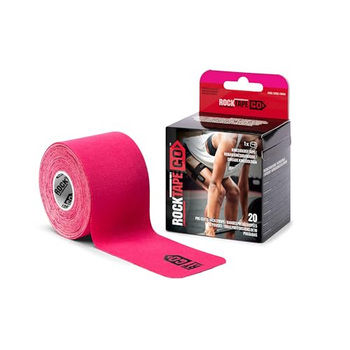 RockTape Go Standard Adhesive Pre-Cut Kinesiology Tape (Pink)