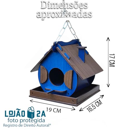 Casinha De Passarinho Passáros Livres Silvestres Ecológico (Azul Egípcio)