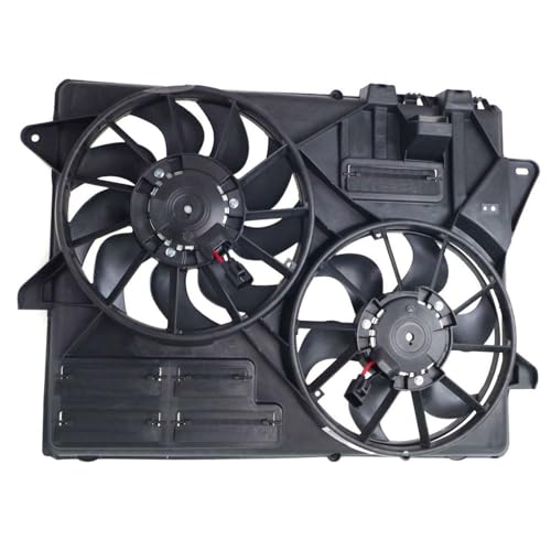 Momtlck Radiator and Condenser Cooling Fan Assembly for Ford for Mustang 3.7L 2015-2017 & 5.0L 2015-2020 & 5.2L 2016-2020 SBFFO3115205 TYC623350