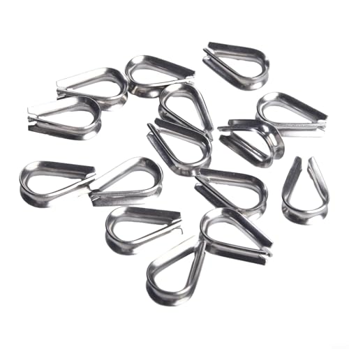 Morsetti per funi in acciaio inossidabile 304, confezione da 30 clip M2 per sartiame e SecuFor per funi metalliche ad anello ()