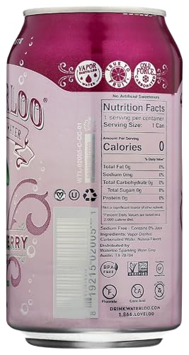 Image of Waterloo Sparkling Water Waterloo Black Cherry Sparkling Water, 12 Fl Oz