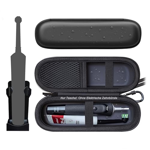 Woollo Custodia compatibile con Oral B/Vitality Pro/Sonicare Spazzolino Elettrico/Electric Toothbrush Custodia Portatile Hard Case Custodia per Elettrico Toothbrush, nero, nero, Portaspazzolino