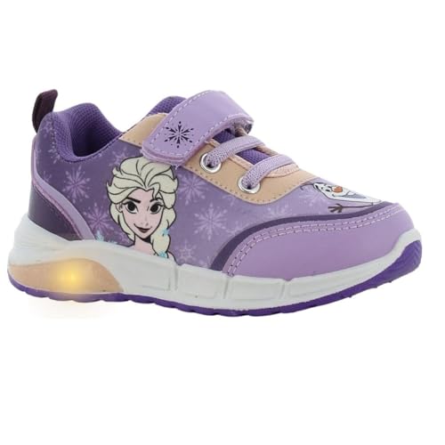 Leomil Frozen Baskets Lumineuses pour Filles Chaussures Enfants 29, Idéal pour l'école et Les Loisirs, Violet