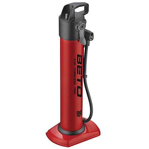 Beto Steel Tubeless Tyre Bike Pump Cannister with Dual Head (Presta and Schrader)