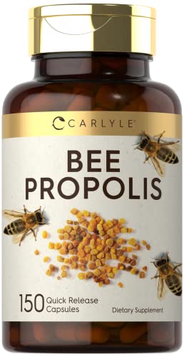 Carlyle Bee Propolis Capsules | 150 Count | Extract Supplement | Non-GMO Gluten Free