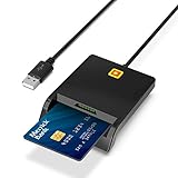 Lector DNI Electrónico Inteligente, Lector Dni Combo, Lector de Tarjetas inteligentes de Contacto, Lector de Tarjetas SIM con 2 Ranuras, Compatible con Windows, Mac OS