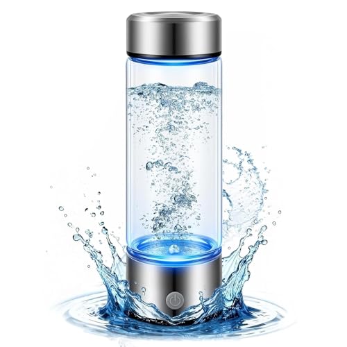 Hydrogen Water Bottle Generator Up to 4000 PPB with SPE/PEM Technology for Home Office Travel Fitness Drinking Portable USB Rechargeable High-Concentration Hydrogen Water Maker