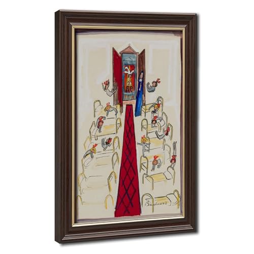 Impression toile Goodnight Little Girls Ludwig Bemelmans avec suspension premium