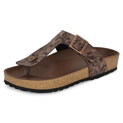 Image of Centrino Men's Berkin-Style Slip-On Sandals | Open Toe Design | Soft PU Footbed | Lightweight & Comfortable | Arch Support | On-Grip Sole | Casual Outdoor Wear (9214)