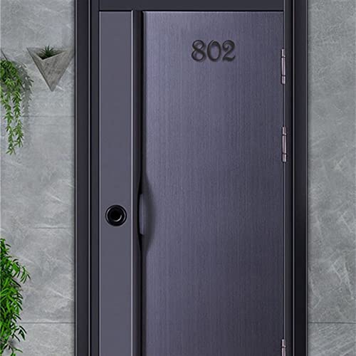 Numéro de porte acrylique noir de 7 cm autocollant, lisible et anti-intempéries - 7