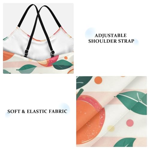 Peaches Girls One Piece Swimsuits Polka Dots Stripes Sport Halter Swimwear Beach Bathing Suit 3T3