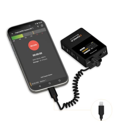 comica Cabo de saída de áudio CVM-D-MI TRS para LIGHTN ING de 3,5 mm para microfones com plugue de s