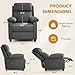 Korser Recliner Chair, Living Room Chairs for Adults, Padded Deep Seat Reading Chair with Side Pockets, Small Recliners for Small Spaces, Lounge Chair for Living Room, Bedroom, and RV (Linen)