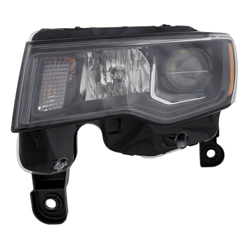 Sawyer Auto Replacement Headlight Assembly Driver Side fits Jeep Grand Cherokee Trackhawk 6.2L Supercharged V8 (2018-2019) With Fender and Grille Assembly