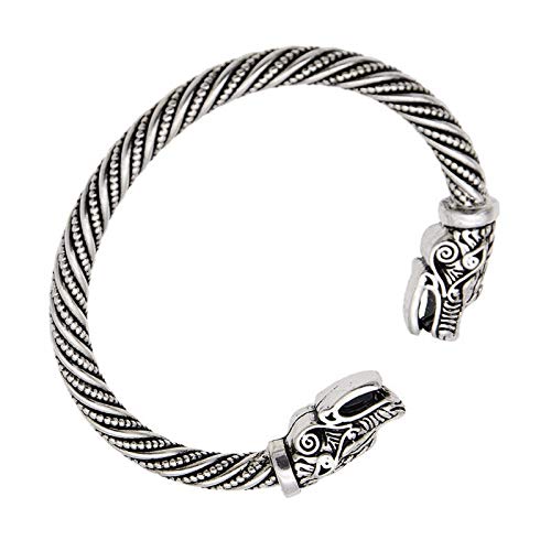 Preisvergleich Produktbild ACAMPTAR Damen Herren Zwei Armaturen Armband Edelstahl Schmuck Vergoldet Einfache Klassische Armreif Handgelenk Band Hand Schmuck Geschenk Uralt Silber