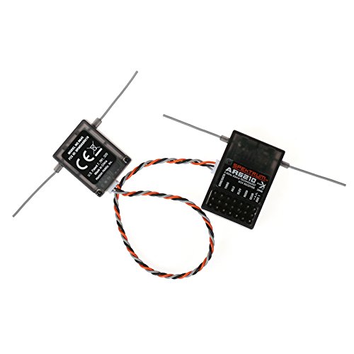 Il ricevitore AR6210 DSMX a 6 canali è un'ottima soluzione per tutti i modelli di aeromobili che richiedono una gamma completa fino a sei canali.