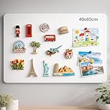 Qiytecno Magnettafel 40x60cm Nur Für Magnete: Weiß Metall Nicht Beschreibbar Matt Pulverbeschichtet Haftkraft Kinderzimmer & Küche Für Kinder 3 Bis 12 Jahre