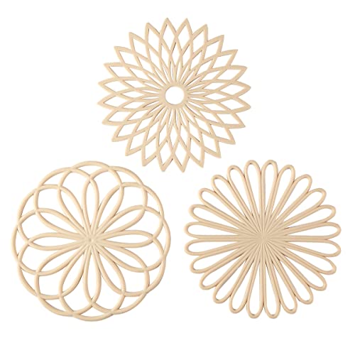 Set of 3 Silicone Trivet Mat - Table & Countertop Hot Pads - Non-Slip...