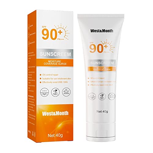 XUEJIAN SPF90+ Crema de protección Solar Facial Loción Solar Aislamiento Protección UV Refrescante Suave No graso Hidratante Facial Larga duración Anti Sudor para Mujeres Niñas Estudiantes Cover