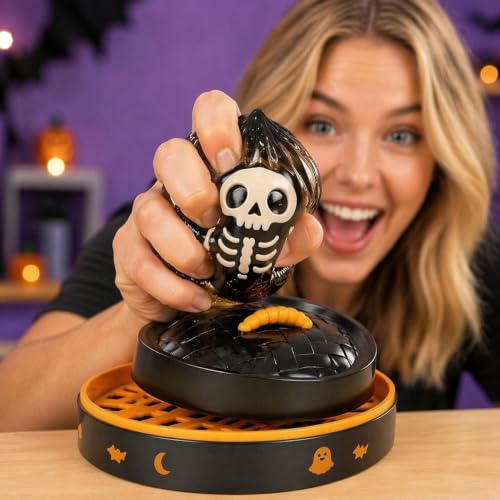 Halloween Spooky Ghost Squeeze Toys Set with Steamer, Creepy Cute Sensory Fidget Squishie-s for Adults & Teens, Halloween Basket Stuffers Party Favors Gifts, Stress Relief Toys Black - Image 3