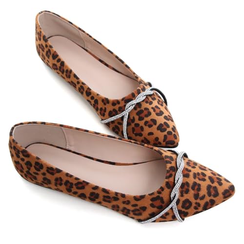 Image of Stunner Womens Flats Fashion Pointed Toe Bowknot Ballet Flats Cute Slip On Dress Flats Comfortable Party Wedding Flats2