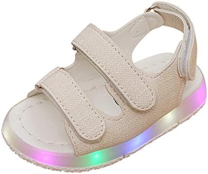 Baby Girls LED Light Luminous Sandals Toddler Kids Baby Girls Boys Sandals Girls Shoes Soft Sole Colorful Bright Light Sandals Non Slip Sandals Baby Boys Slippers