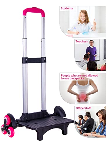 Protauri Backpack Trolley With 6 Wheels Can Climb Stair, Foldable Rolling Luggage Cart, Adults/Student/Kid's Roller Attachment For School Bags/Backpacks #TOP3