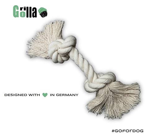 Go rilla® Hundespielzeug Seil, Tau Hund Spielzeug, Hund Seil Spielzeug Set, Interaktives Kauspielzeug Spielzeug, Vorteilhaft für die Zahnreinigung des Hundes, für Welpe Mittlere/Große Hunde (S, Natur)