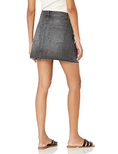 The Drop Women's Arhaan Denim Mini Skirt, Faded Carbon, 3X, Plus Size #TOP1