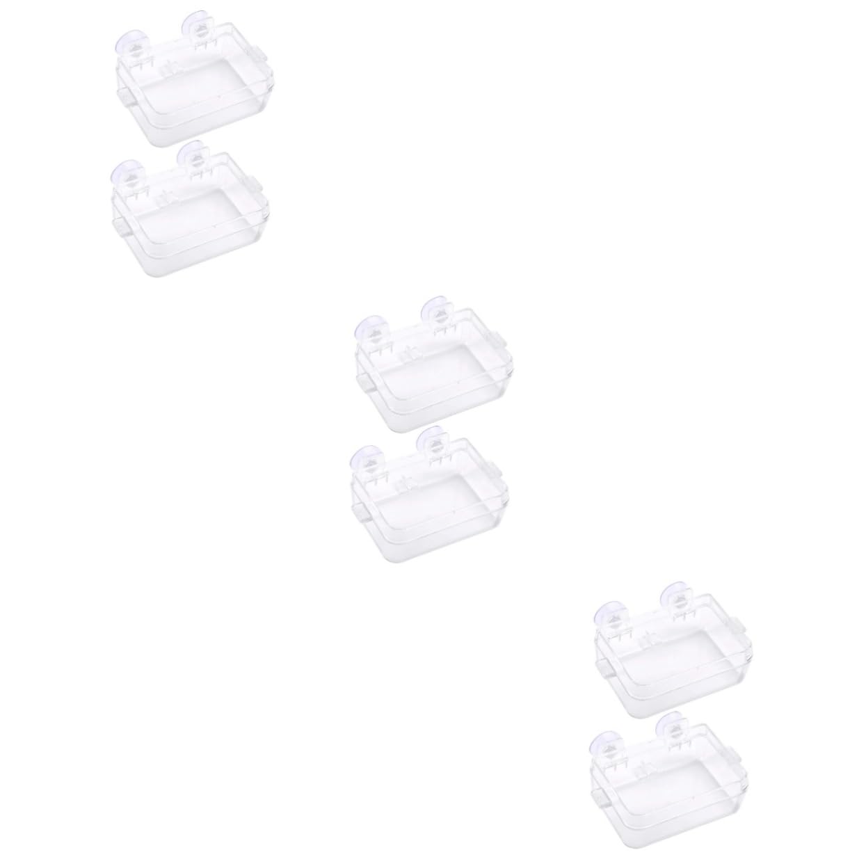 BESPORTBLE 6pezzi Ciotola Trasparentper Rettili Dischi per Dragon Beard e Mangiatoie Antiscivolo per Gechi e Lucertole Contenitori per per Terrario