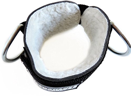 Contraband Black Label 3025 3inch Double Ring Pro Ankle Cuff - Perfect Ankle Strap for Glute Kickbacks on Cable Machines - Adjustable Heavy Duty Nylon Strap & Metal D-Rings - For Men & Women (SINGLE)