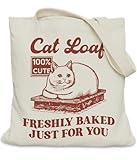 LUERHUI Cat Lovers Gifts Tote Bag for Pet Owener, Retro Cat Gifts Tote Bag for Girls