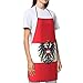 QIPVEKR Austrian Coat of Arms Eagle Flag Aprons For Women With Pockets, Adjustable Waterproof Kitchen Apron for Cooking, Baking & BBQ