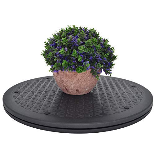 Anhoer Lazy Susan Giradischi Girevole 360° Da 30 Cm, In Polipropilene E Acciaio, Cuscinetti A Sfera, Portata Elevata, Per TV, Monitor, Torte E Computer