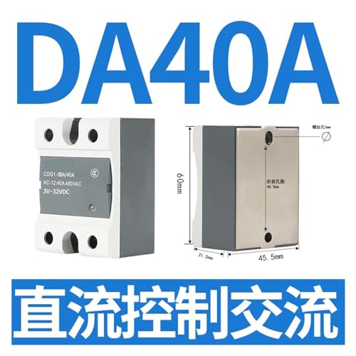 Relais à semi-conducteurs 24v de haute précision DA 40A pour commande électrique stable
