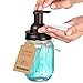 Amolliar Mason Jar Foaming Soap Dispenser, Rustproof Stainless Steel Lid, BPA Free Foam Pump, Waterproof Labels, Rustic Farmhouse Decor Refill Hand Soap Dispenser Bathroom Accessories– Bronze (2 Pack)
