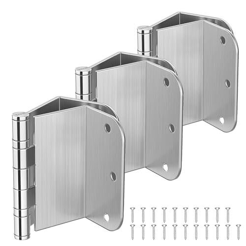 KOLET Offset Door Hinges 3.5 Inches Swing Clear Hinges 5/8 Radius Corner Ball Bearing Door Hinges 2 Inches Widen Doorway Smooth and Easy Installation Brushed Nickel 3 Packs