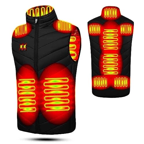 PoLmEr Heated Vest for Men Smart Electric Heated Vests Winter Thermal Body Warmer Outdoor Heated Jackets for Camping Hiking Skiing