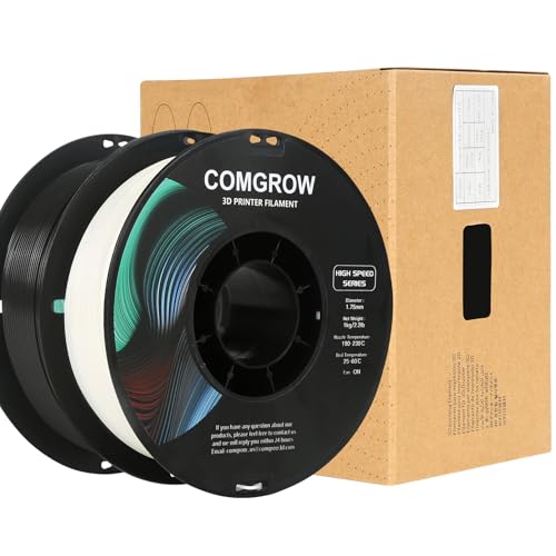 COMGROW Rapid PLA 2 pack (2kg), Black/White.
