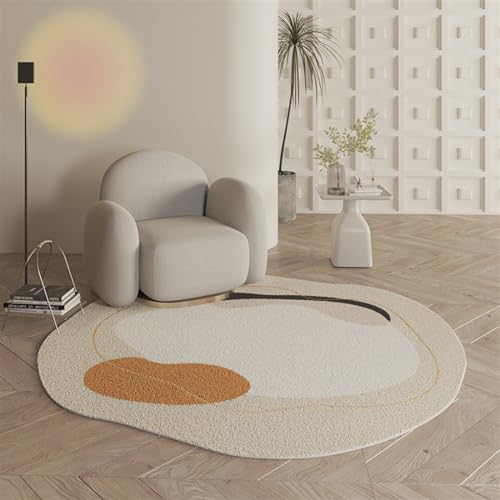 Tapis antidérapant en peluche doux et confortable de forme irrégulière