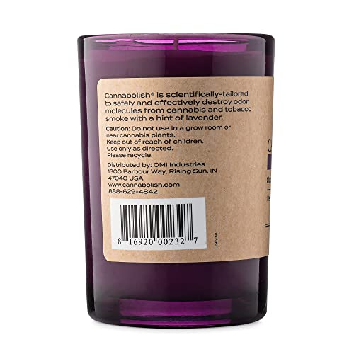 Cannabolish Lavender Smoke Odor Eliminating Candle, 7 Oz, Natural Ingredients #TOP7